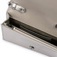 Metal Silver GT patent leather bag with chain