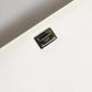 White Leather Logo Plaque Zip Around Continental Wallet