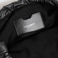 Black Cashmere Knitted Leather Shoulder Women Borse Bag