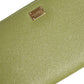 Green Leather Logo Plaque Zip Around Continenta Wallet