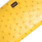 Yellow Leather Logo Plaque Zip Around Continental Wallet