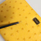 Yellow Leather Logo Plaque Zip Around Continental Wallet
