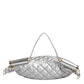Silver Quilted Filled Crossbody Shoulder Bag SICILY Bag