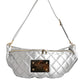 Silver Quilted Filled Crossbody Shoulder Bag SICILY Bag