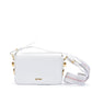 White/Gold  Metallic Stripe Mini Crossbody Bag