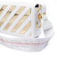White/Gold  Metallic Stripe Mini Crossbody Bag