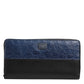 Black Blue Exotic Leather Men Continental Clutch Wallet