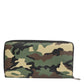 Multicolor Camouflage Logo Zip Around Continental Wallet