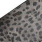 Black Gray Leopard Leather Zip Around Continental Wallet