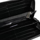 Black Gray Leopard Leather Zip Around Continental Wallet