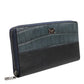 Black Blue Exotic Leather Men Continental Clutch Wallet