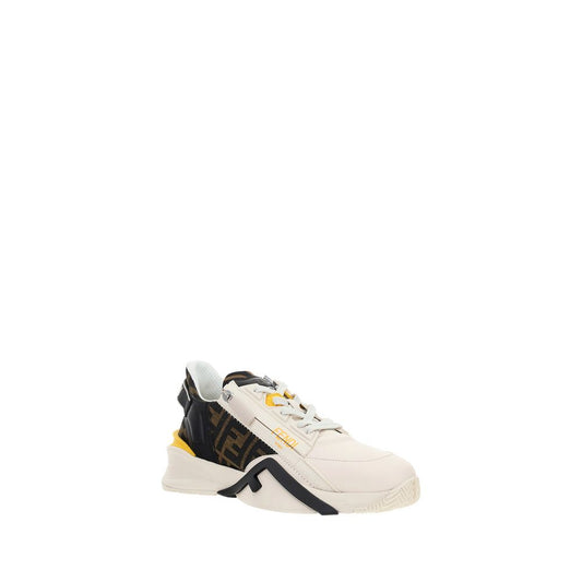 White Calf Leather Bos Taurus Athletic Sneakers