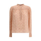 Light Pink Silk Pattern Shirt