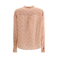 Light Pink Silk Pattern Shirt
