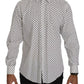 White Dotted Dress Formal MARTINI Shirt