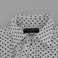 White Dotted Dress Formal MARTINI Shirt