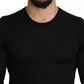 Black Cashmere Crewneck Pullover Sweater