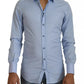 Light Blue Cotton Slim Fit Dress Shirt