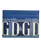 Blue Calf Leather DG Logo Print Monogram Card Holder Wallet