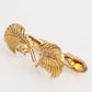 Gold 925 Sterling Silver Crystal Leaf Accessory Cufflink
