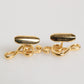 Gold Musical Note Metal Brass Pin Men Accessory Cufflinks