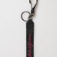 Black Burgundy Polyester DG Logo Men Keychain Keyring