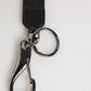 Black Burgundy Polyester DG Logo Men Keychain Keyring