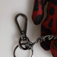 Red Black Polyester Animal Silhouette Keychain Keyring