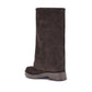 Brown Polyester Flat Boots