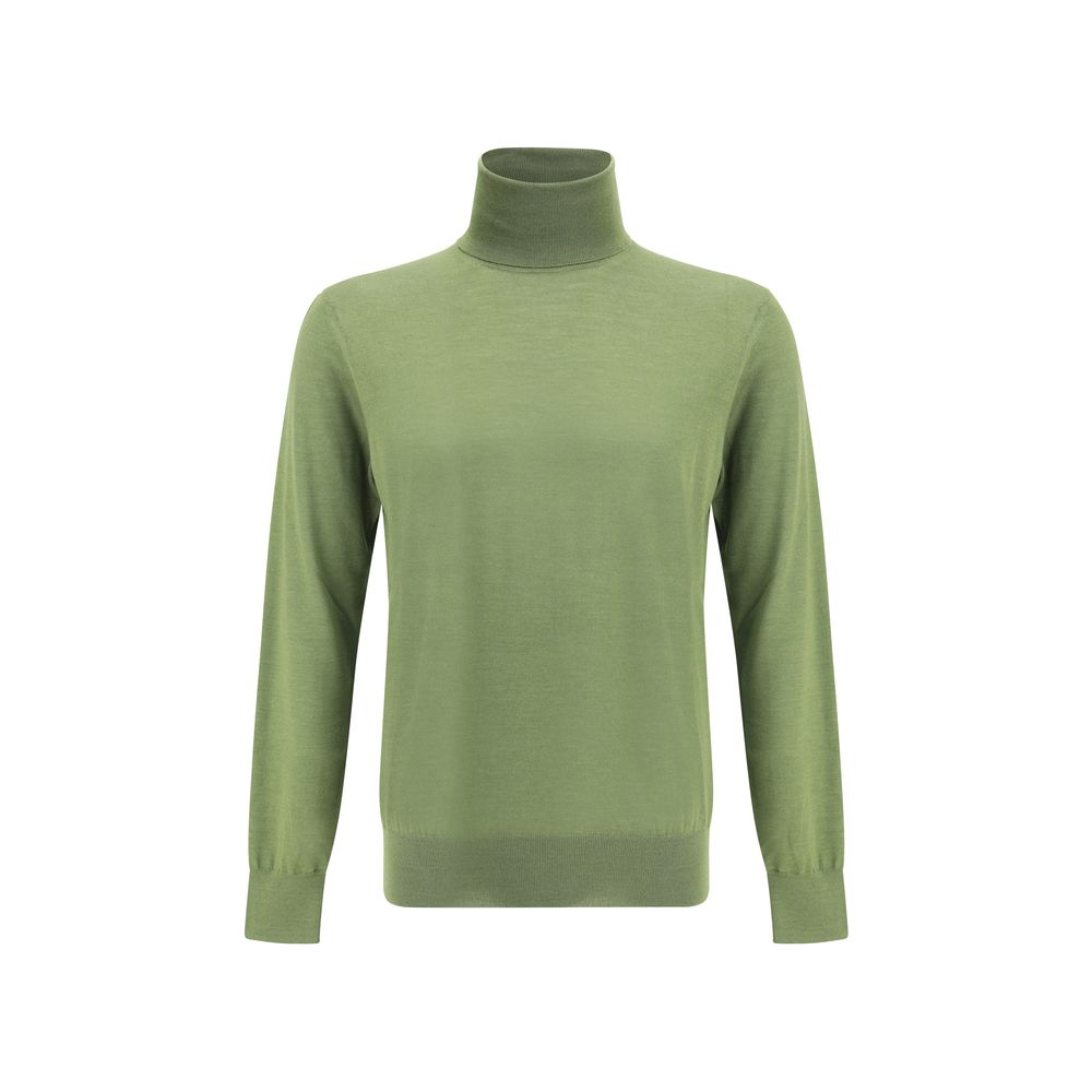 Bicolor Wool Turtleneck
