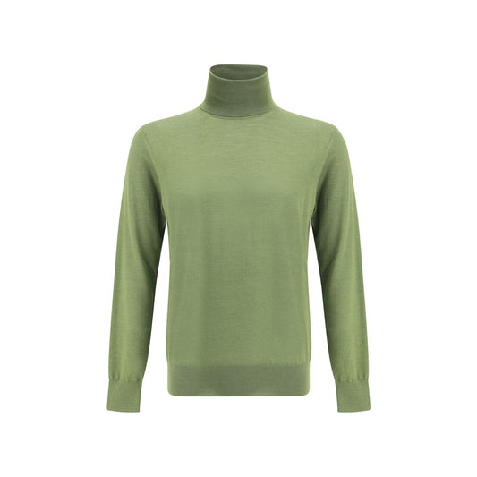 Bicolor Wool Turtleneck