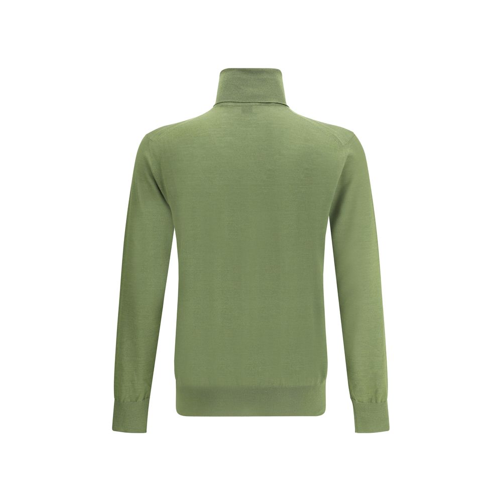 Bicolor Wool Turtleneck