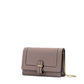 Powder Pink Leather Clutch Bag