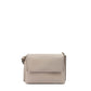Beige Grained Leather Crossbody Bag
