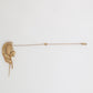 Gold Tone Leaf 925 Sterling Silver Crystal Chain Brooch