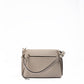 Beige Grained Leather Crossbody Bag