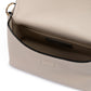 Beige Grained Leather Crossbody Bag