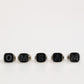 Silver Tone Brass Lettering Set 5 Pieces Adjustable Ring