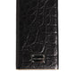 Black Leather Embossed Exotic 3000mAh  Power Bank Charger USB