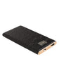 Black Exoctic Leather Embossed 3000mAh Power Bank Charger USB