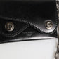 Black Cavallo Leather Wallet Chain Snap Bifold Card Holder
