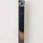 Silver Tone Brass Logo Branded Men Accessory Tie Clip Bar