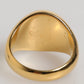 Gold Tone Real Brass Round Red DG Logo Men Ring