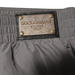 Light Gray Nylon Elastic Waist Shorts Swimwear