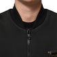 Black Polyester Logo Plaque Bomber Jacket