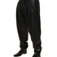 Black Lamb Leather Trousers Men Pants