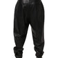 Black Lamb Leather Trousers Men Pants