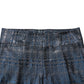 Blue Silver Shiny Silk Skinny Men Trouser Pants