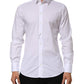 White Cotton GOLD Long Sleeves Formal Men Shirt