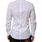 White Cotton GOLD Long Sleeves Formal Men Shirt